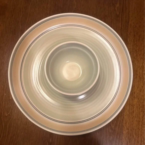 Pfaltzgraff Aura Chip and Dip Serving Platter - Picture 2 of 5